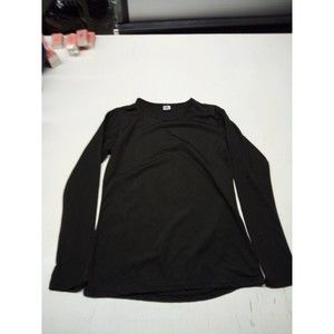 GOLD MEDAL INTERNATIONAL Black KNIT Long Sleeve BASE LAYER T-Shirt Sz Medium